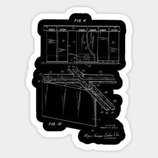 Trolley System Vintage Patent Hand Drawing Sticker